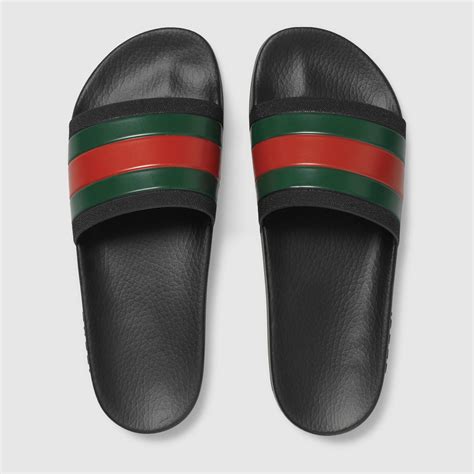 what are gucci flip flops made out of|Gucci slide sandals.